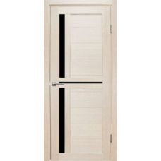 Дверь межкомнатная Дубрава Сибирь Форет МЕДИАНА Лиственница, стекло черное